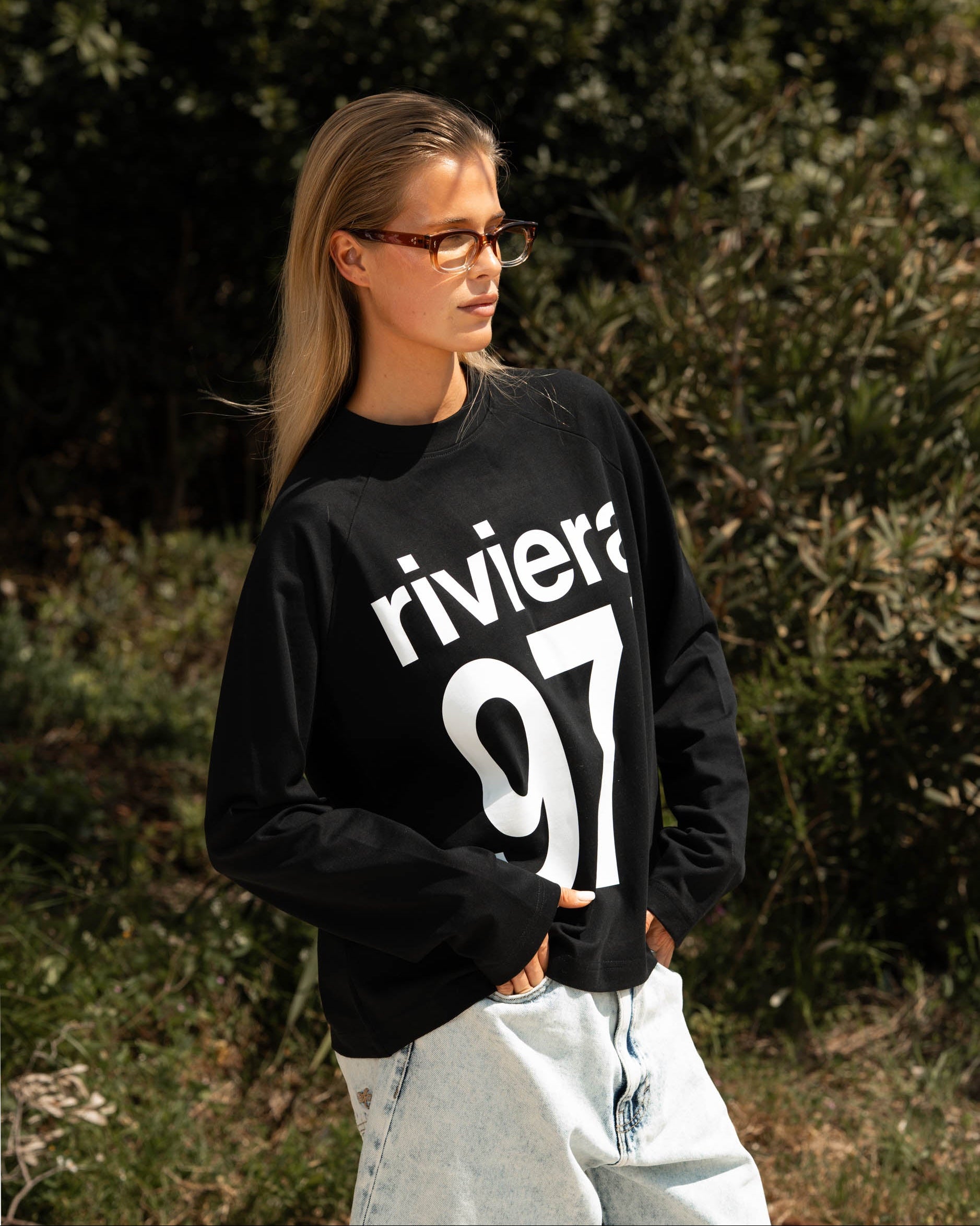 Riviera 97 Raglan Longsleeve Black Dame